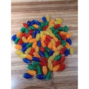 Huge Lot Of 98 Christmas Light Covers Twist On